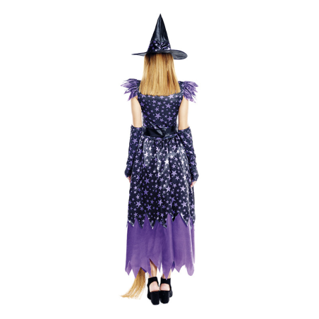 Disfraz de Bruja Estrellas Morada