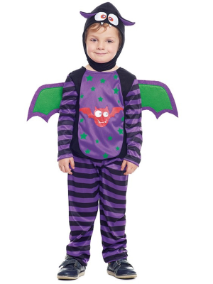 Disfraz de Vampiro Murcielago Rayas para Bebe - Disfraces Halloween Vampiros