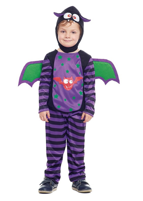 Disfraz de Vampiro Murcielago Rayas para Bebe - Disfraces Halloween Vampiros