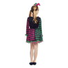 Disfraz de Bufon Rosa y Verde Niña