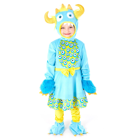 Disfraz de Monstruito Azul Vestido bebe