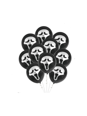 Globos Negro Scream 12unid - Globos