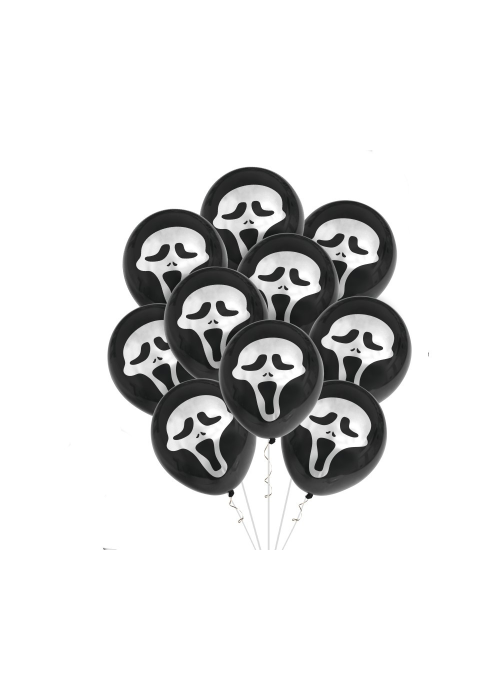 Globos Negro Scream 12unid - Globos