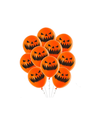Comprar Globos Calabaza SIniestra 10unid - Guirnaldas y Globos