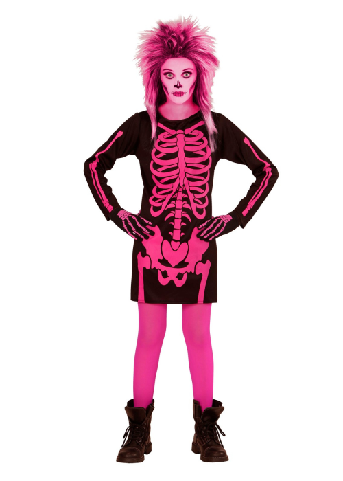 Disfraz de Esqueleto Vestido Rosa Infantil