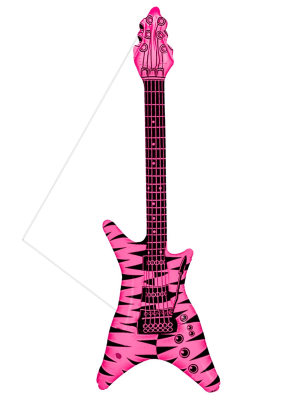 Guitarra Cebra Rosa Hinchable