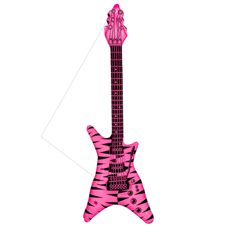Guitarra Cebra Rosa Hinchable