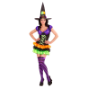 Disfraz de Bruja Corta Colores