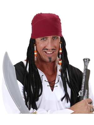 Peluca Pañuelo Pirata con Rastas
