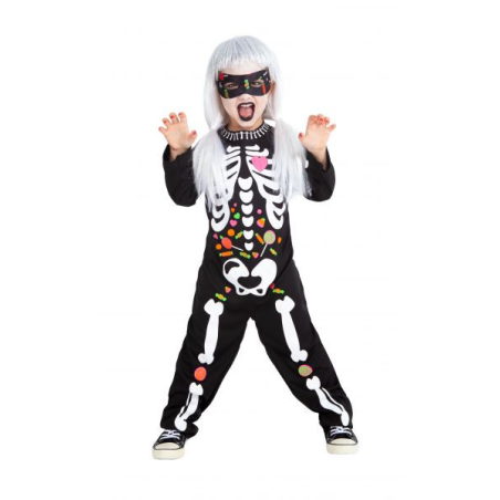 Disfraz de Esqueleto Caramelos Infantil
