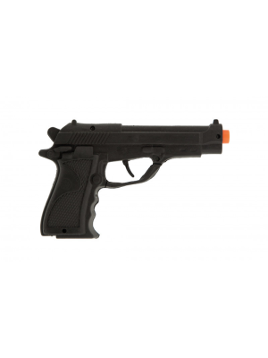 Cartuchera doble negra con dos pistolas de 24 cm por 4,50 €