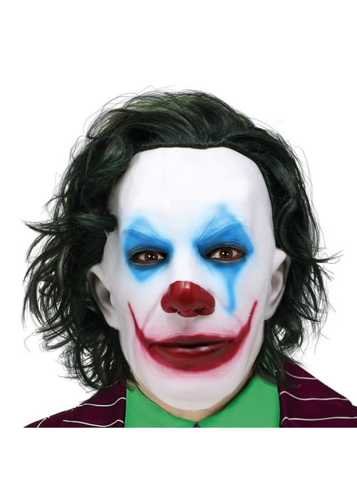 Mascara Payaso de Comic Smile con Pelo