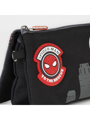 Estuche Portatodo sSpiderman Negro Triple
