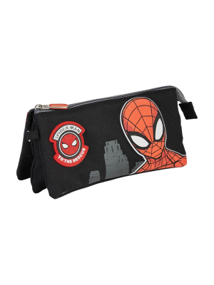 Estuche Portatodo sSpiderman Negro Triple