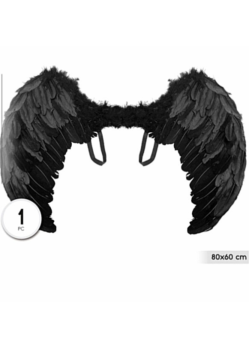 Alas de Plumas Negras Grandes