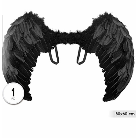 Alas de Plumas Negras Grandes