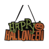 Cartel Happy Halloween Purpurina