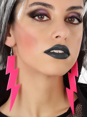 Pendientes Rayo Fucsias
