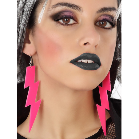 Pendientes Rayo Fucsias