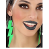 Pendientes Rayo Naranja Neon