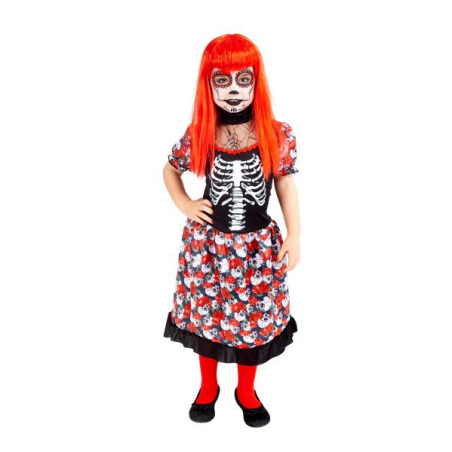 Disfraz de Esqueleto Catrina Bonita Niña