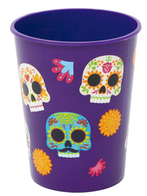 Vaso Morado Calaveras Mexicanas