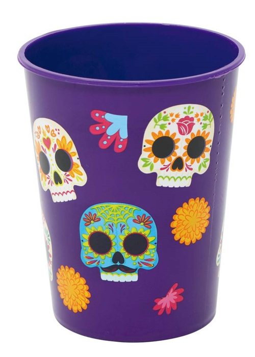 Vaso Morado Calaveras Mexicanas