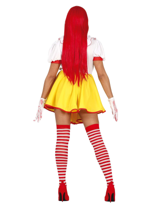 Disfraz de Payaso Asesino Burger Mujer