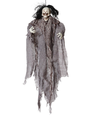 Muñeco Colgante Fantasma Gris con Pelo