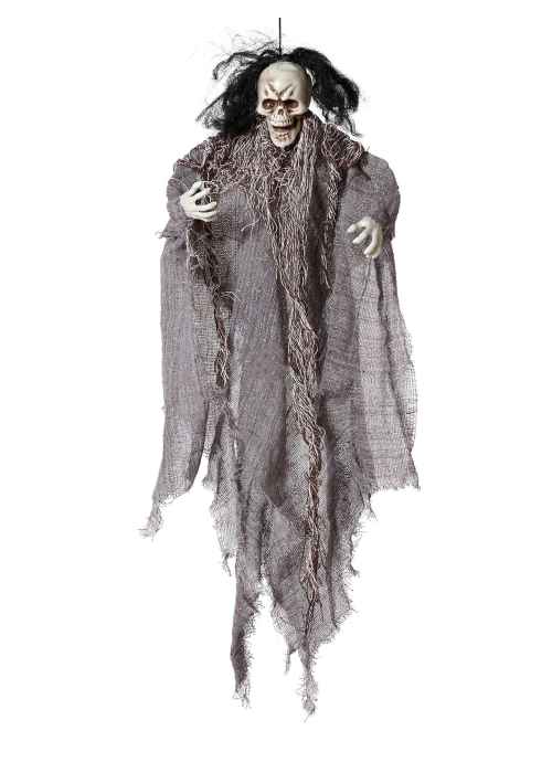 Muñeco Colgante Fantasma Gris con Pelo