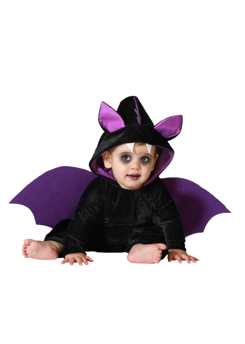 Disfraz de Vampiro Murcielago Morado para Bebe - Disfraces Halloween Vampiros
