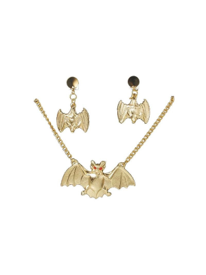 Collar y Pendientes Murcielago - Collares, Pulseras y Anillos