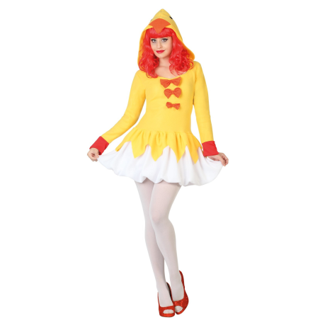 Disfraz de Pollo Chica Vestido