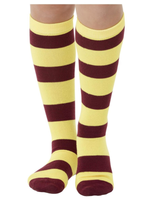 Calcetines de Rayas Amarillos y Granates