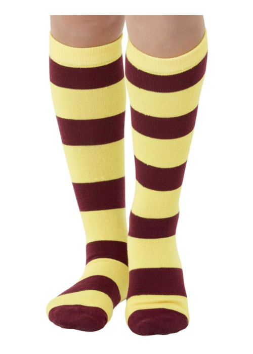 Calcetines de Rayas Amarillos y Granates