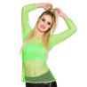 Camiseta De Red Verde Mujer