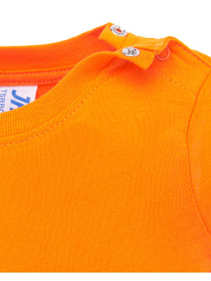 Body Naranja Manga Corta Bebe