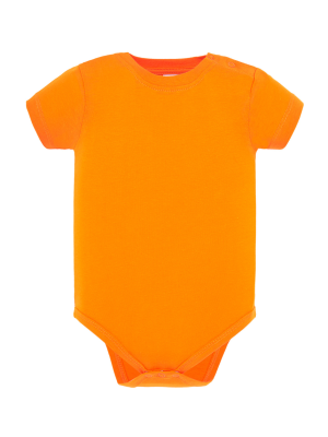 Body Naranja Manga Corta Bebe