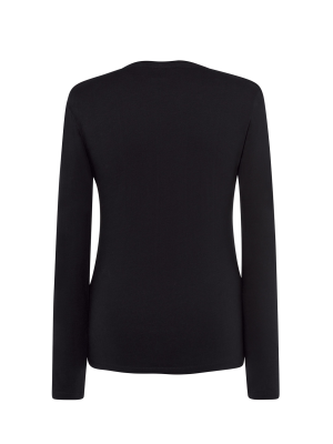 Camiseta Negra Manga Larga Mujer