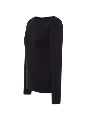 Camiseta Negra Manga Larga Mujer