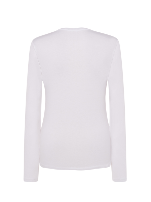 Camiseta Blanca Manga Larga Mujer