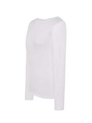 Camiseta Blanca Manga Larga Mujer