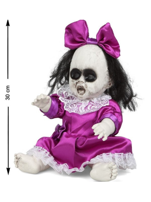 Muñeca Siniestra morada para Halloween