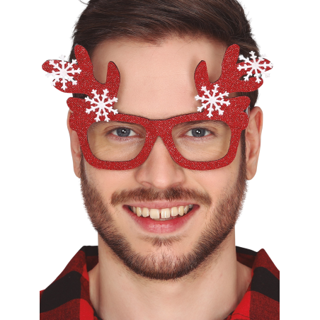 Gafas Cuernos Reno con Copos
