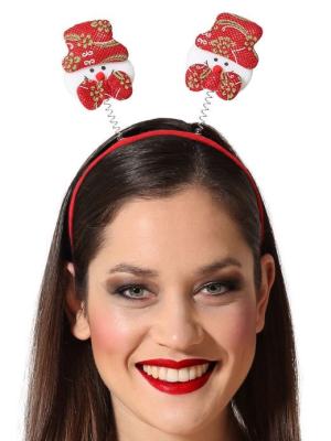 Diadema Muñecos de Nieve con Pajarita