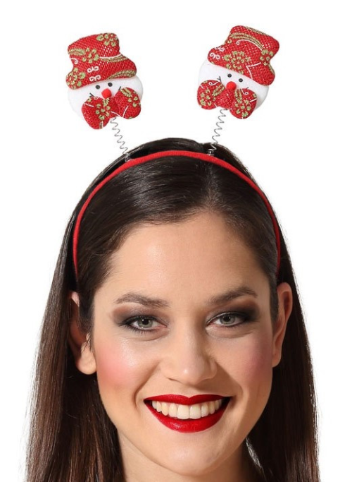 Diadema Muñecos de Nieve con Pajarita