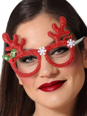 Gafas Reno Brillo Rojo Copos