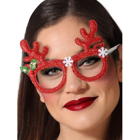 Gafas Reno Brillo Rojo Copos