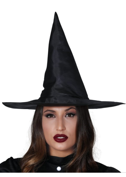 Sombrero Bruja Negro - Complementos Halloween y Terror