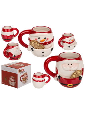 Taza Navideña Compartimento Galletas
